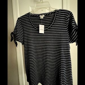 J CREW women’s striped navy with white stripe, T-shirt
